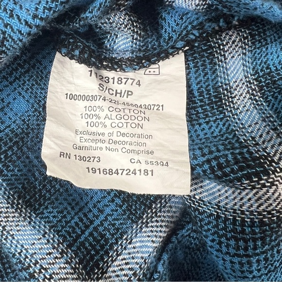 Wrangler Retro Pearl Snap Button Down Shirt Men's Small Plaid Blue Western - Picture 9 of 11